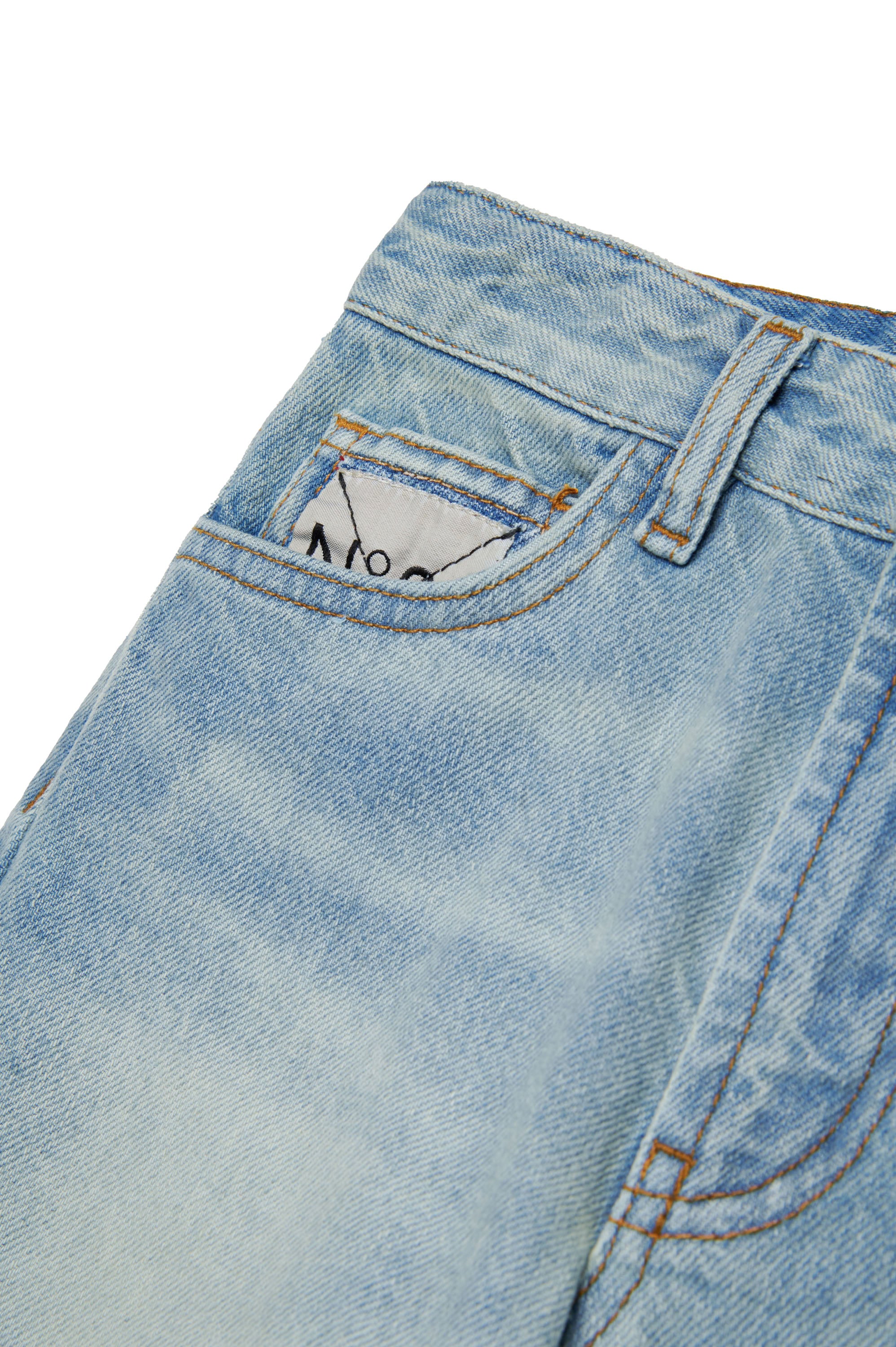 Pantalon délavé en denim - Blue Denim