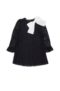 Robe à broderie - Black