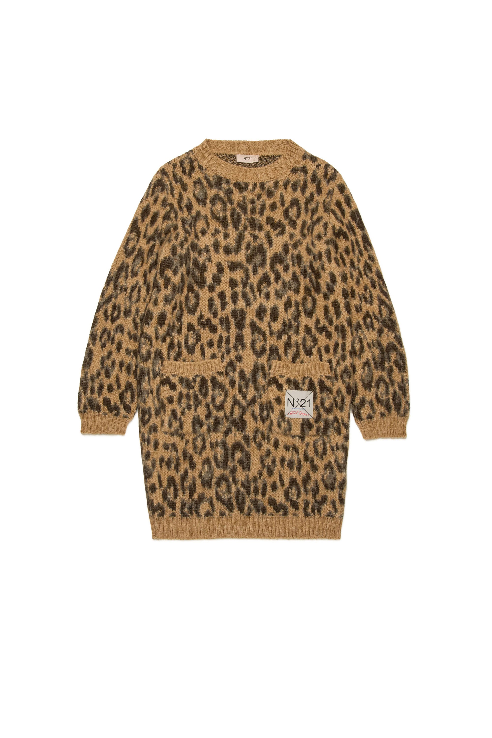 Printed dress - Tannin Brown