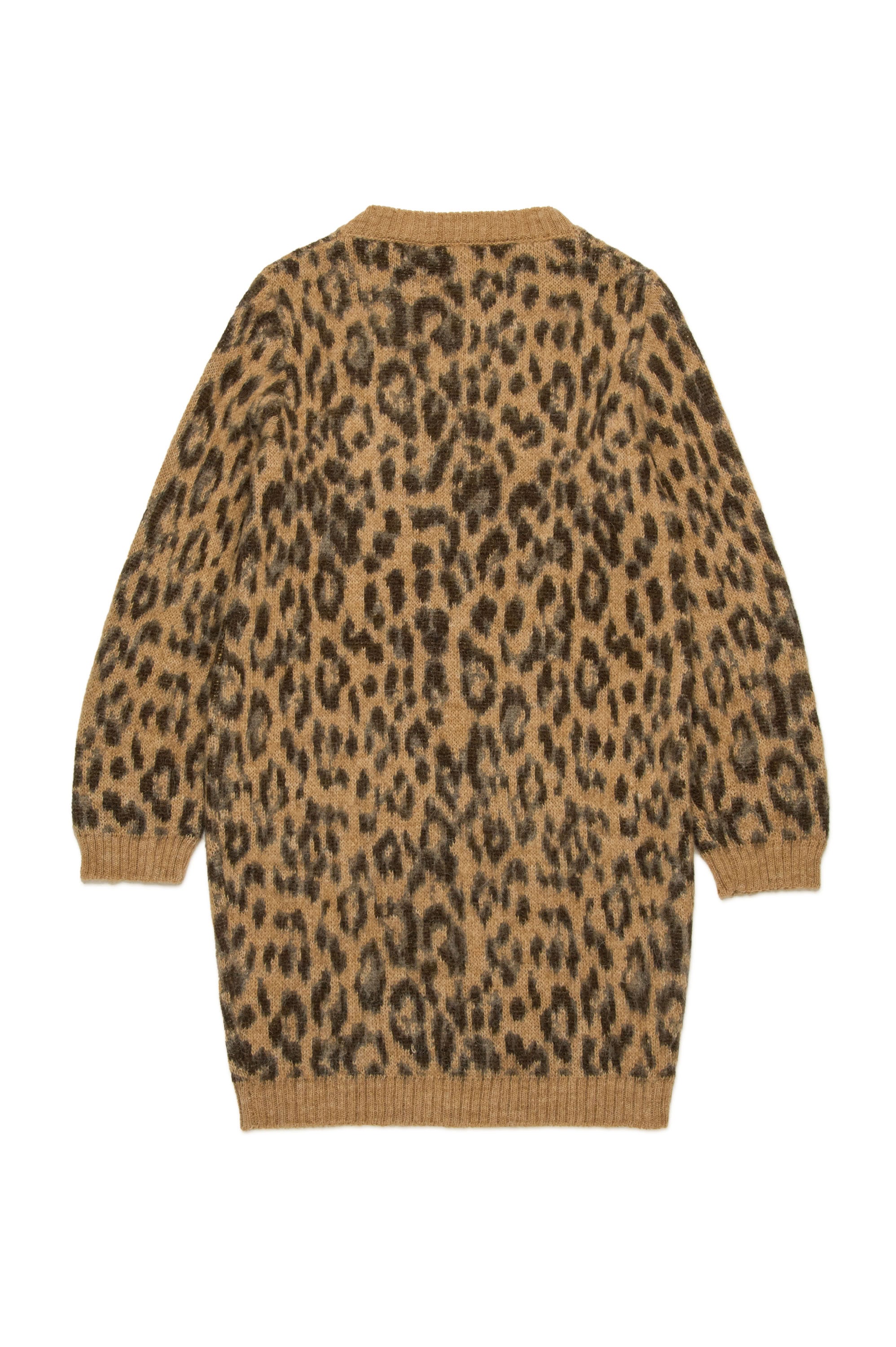 Printed dress - Tannin Brown