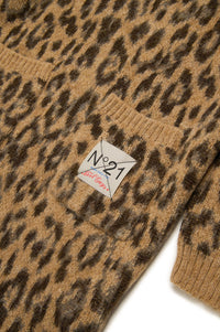 Printed dress - Tannin Brown