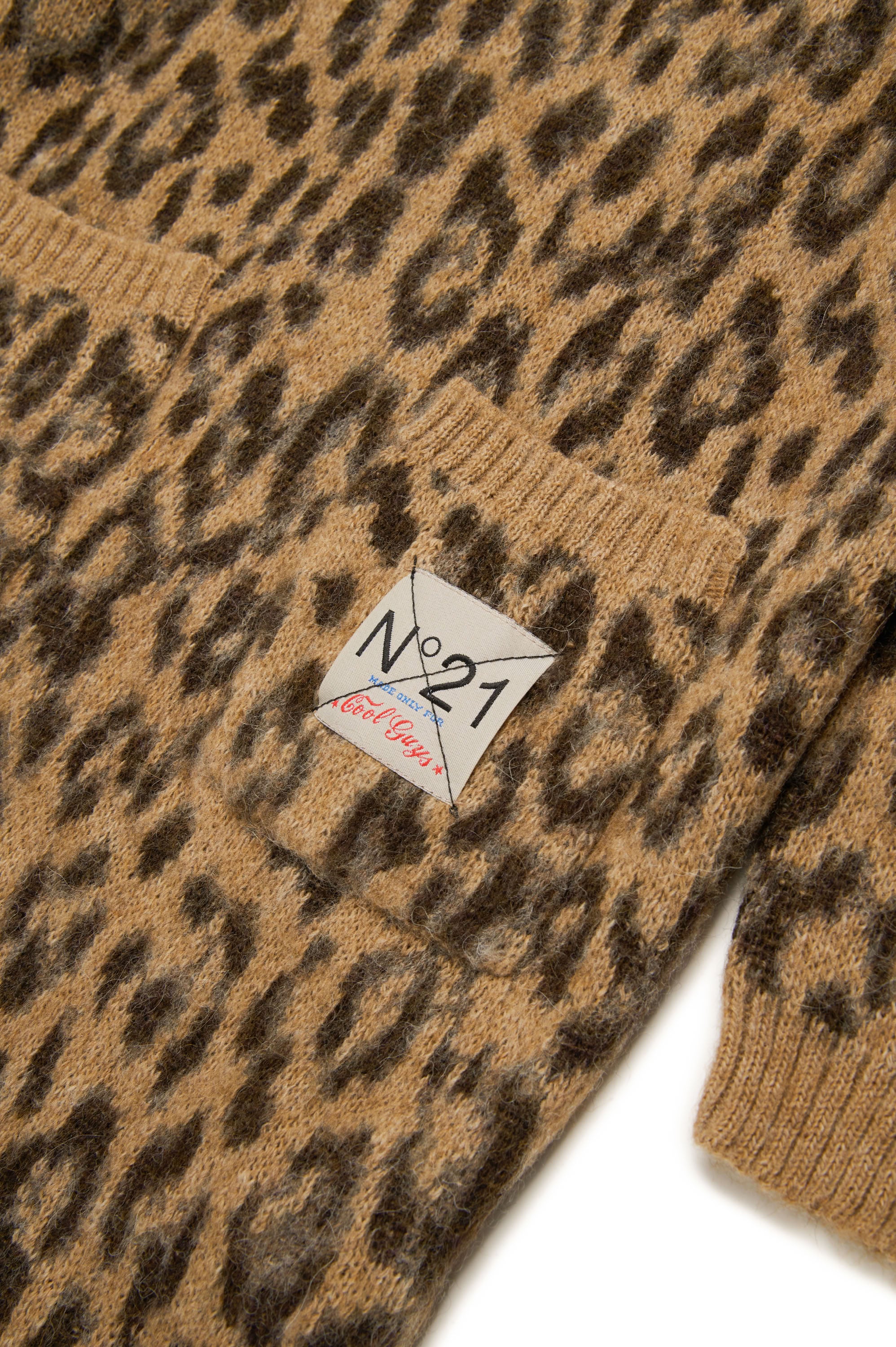 Printed dress - Tannin Brown