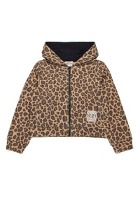 Printed hoodie - Tannin Brown