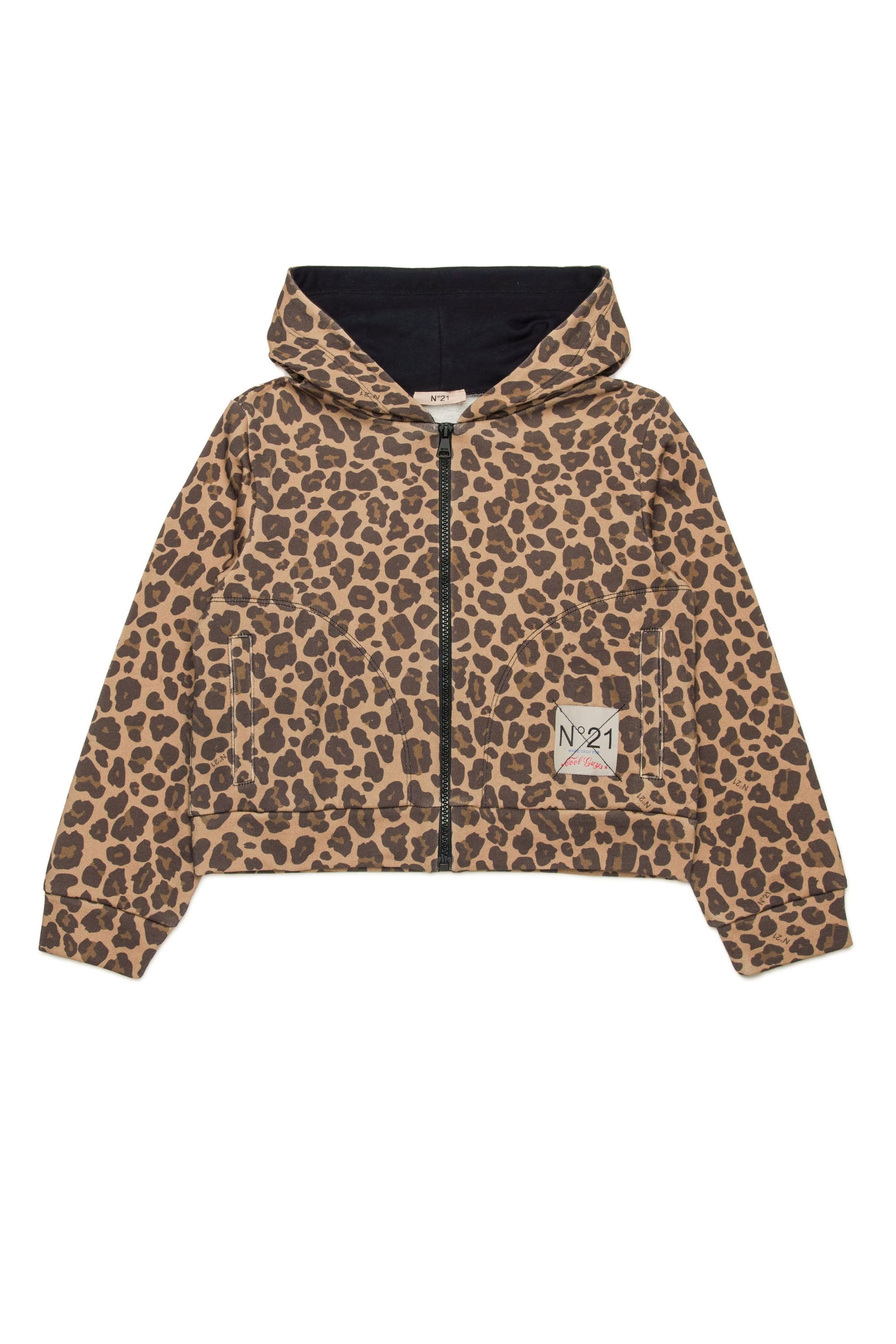 Printed hoodie - Tannin Brown