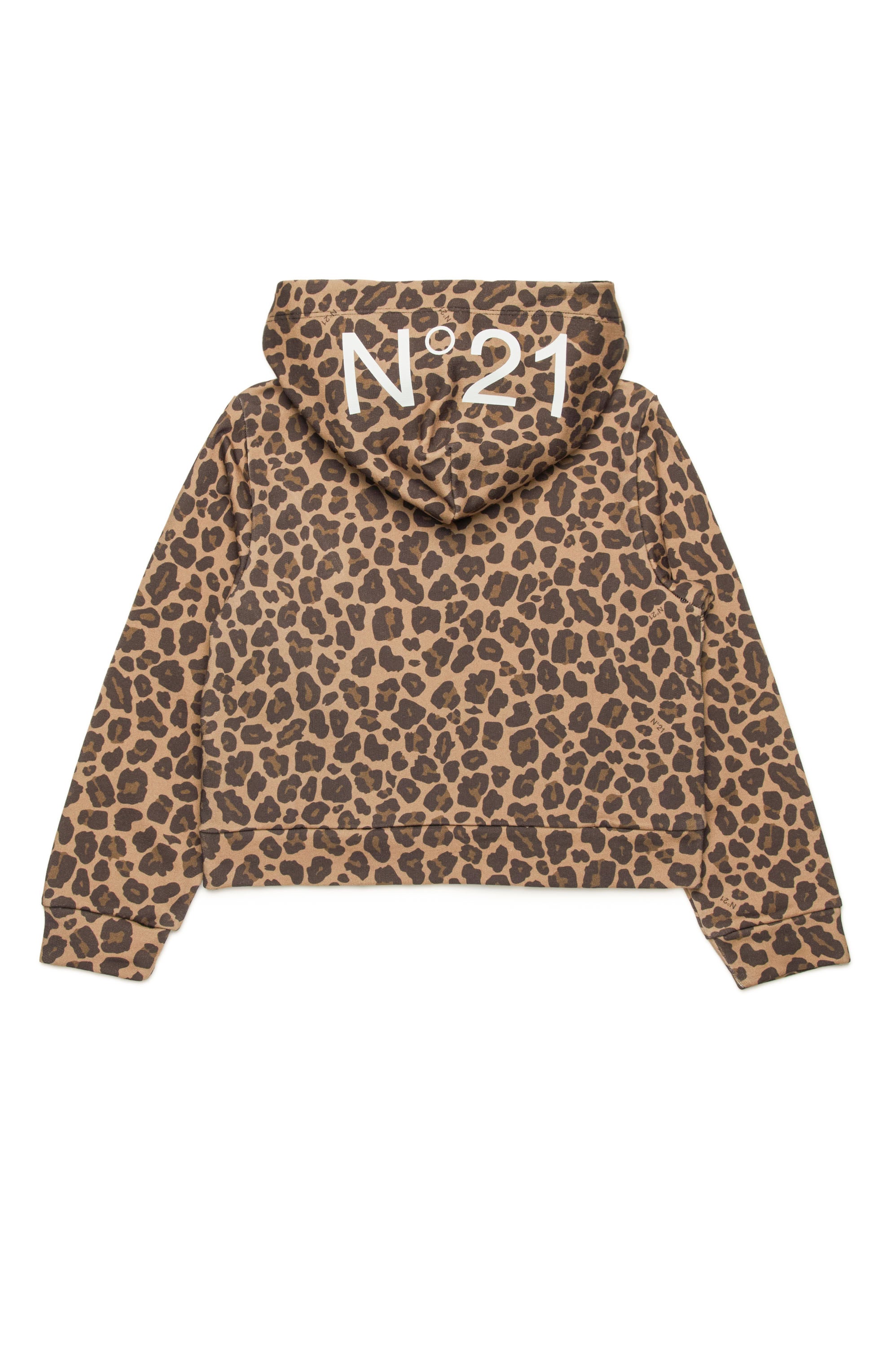 Printed hoodie - Tannin Brown