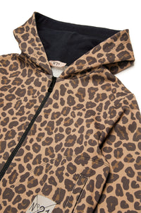Printed hoodie - Tannin Brown