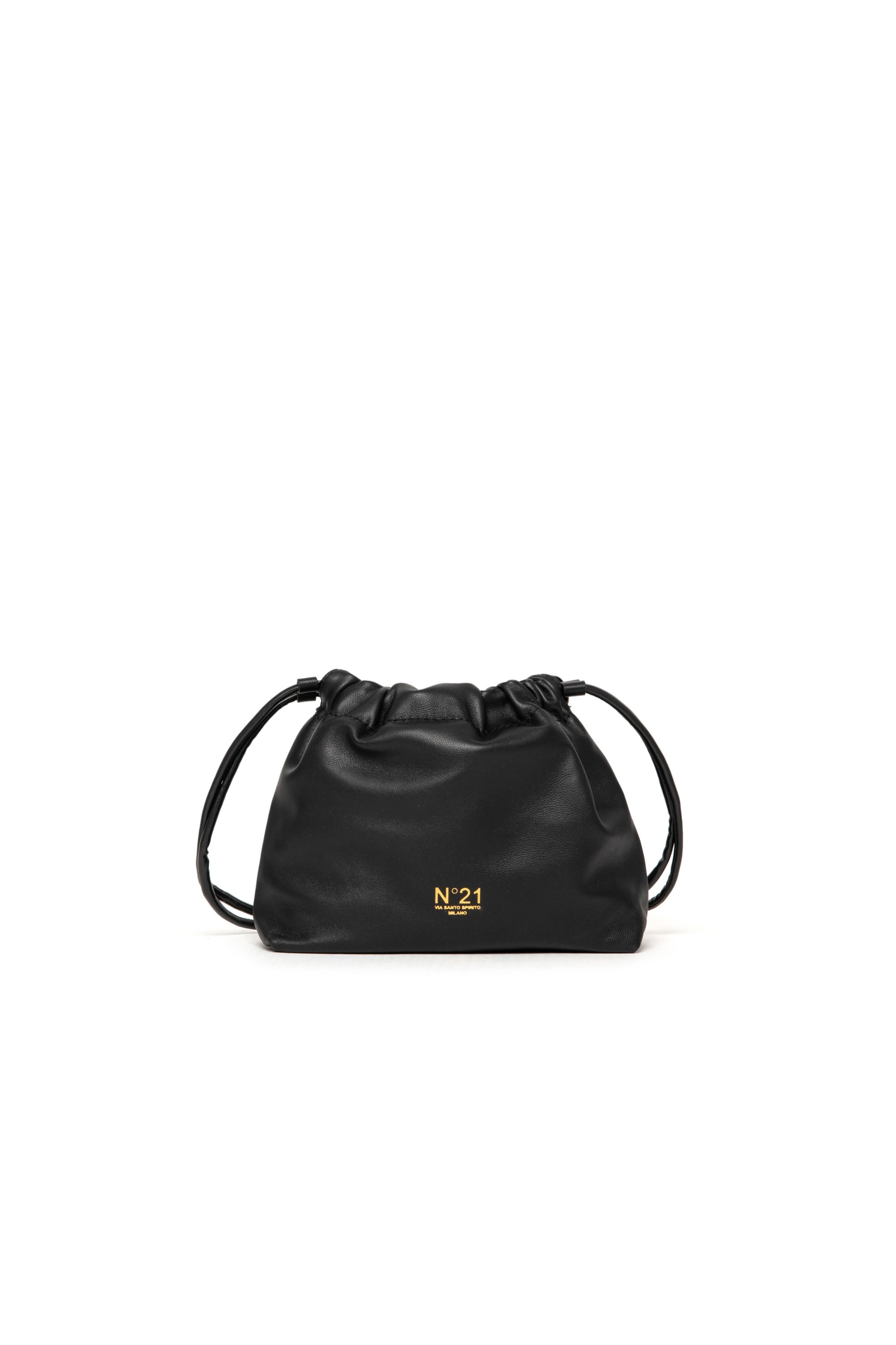 Sac avec cordon de serrage en cuir - Black