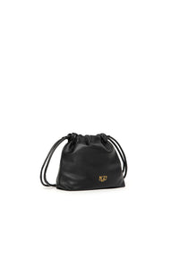 Sac avec cordon de serrage en cuir - Black