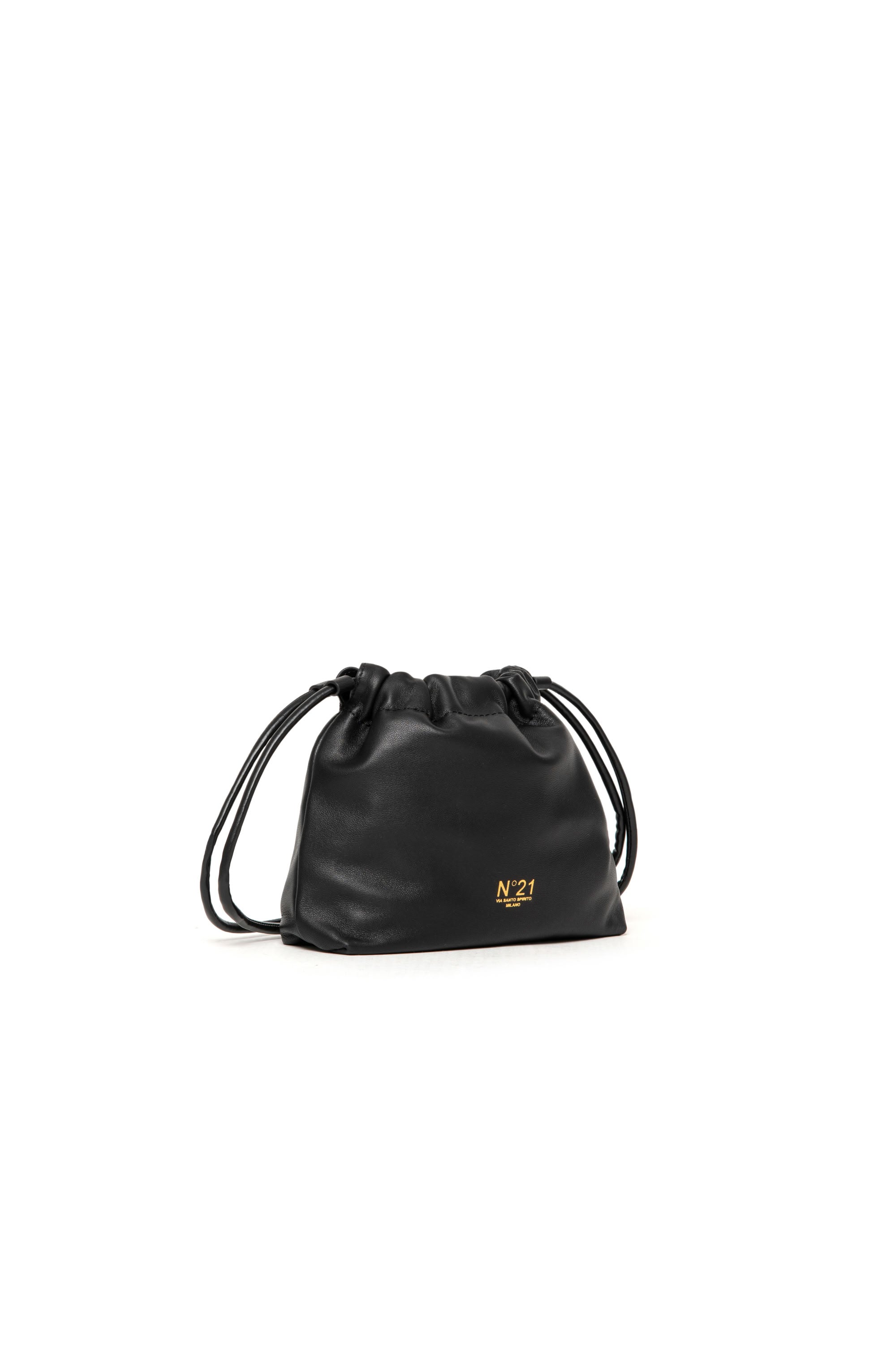 Sac avec cordon de serrage en cuir - Black