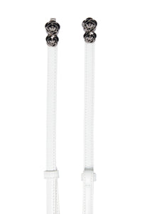 Metal buckle belt - White