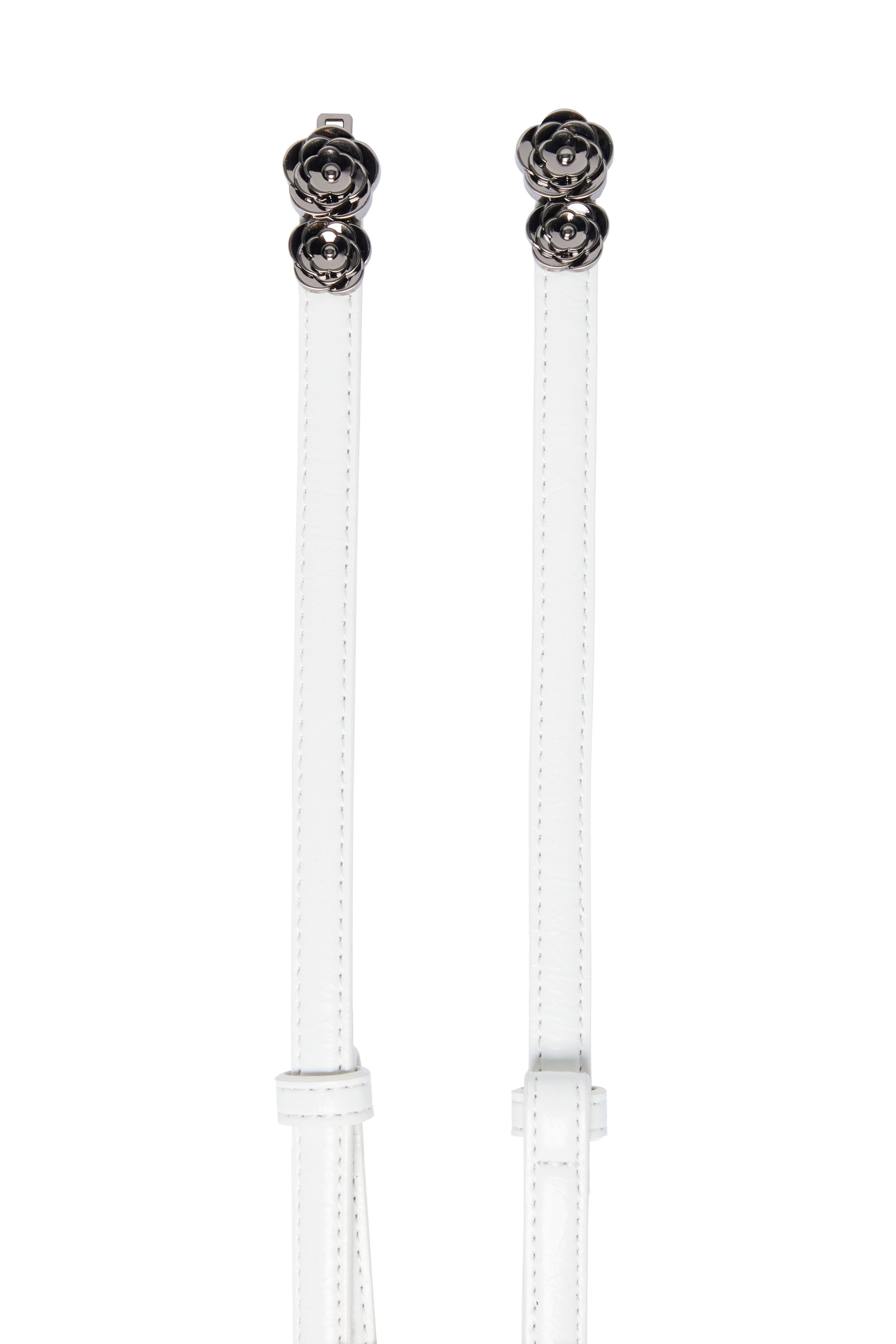 Metal buckle belt - White