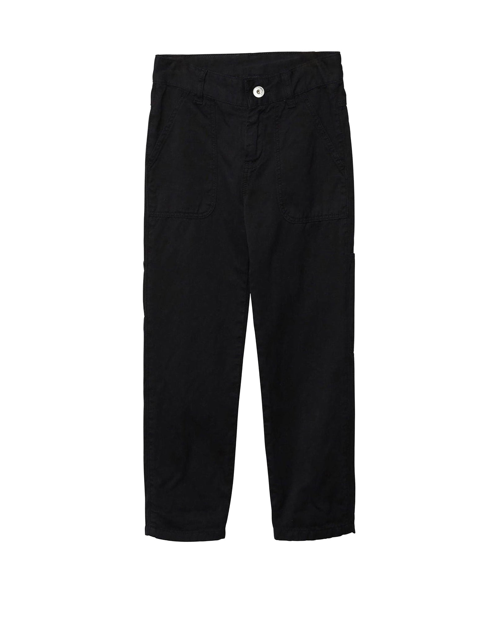 Pocket maxi trousers in linen blend - Bleu Amiral