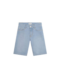 Short 5 poches en denim avec sigle surpiqué - Bleach