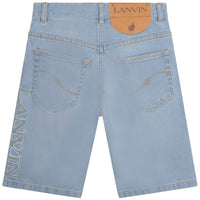 Short 5 poches en denim avec sigle surpiqué - Bleach