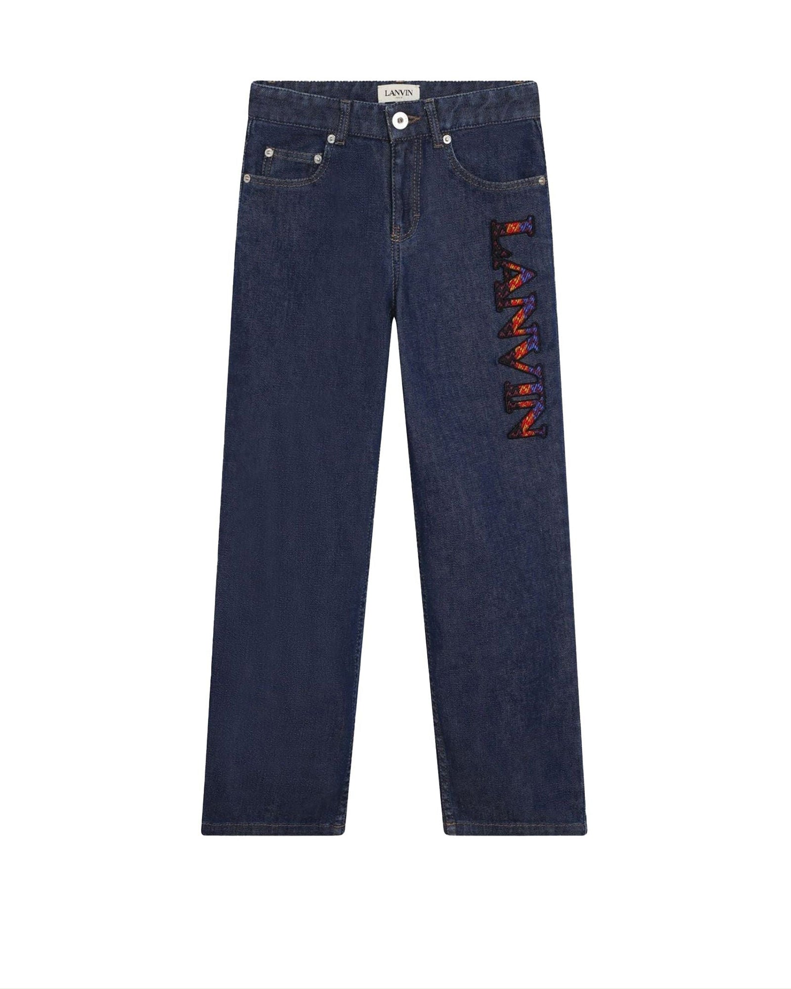 Cotton denim trousers - Denim blue