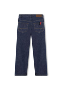 Cotton denim trousers - Denim blue