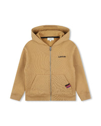 Cardigan molleton en coton - Nut Brown