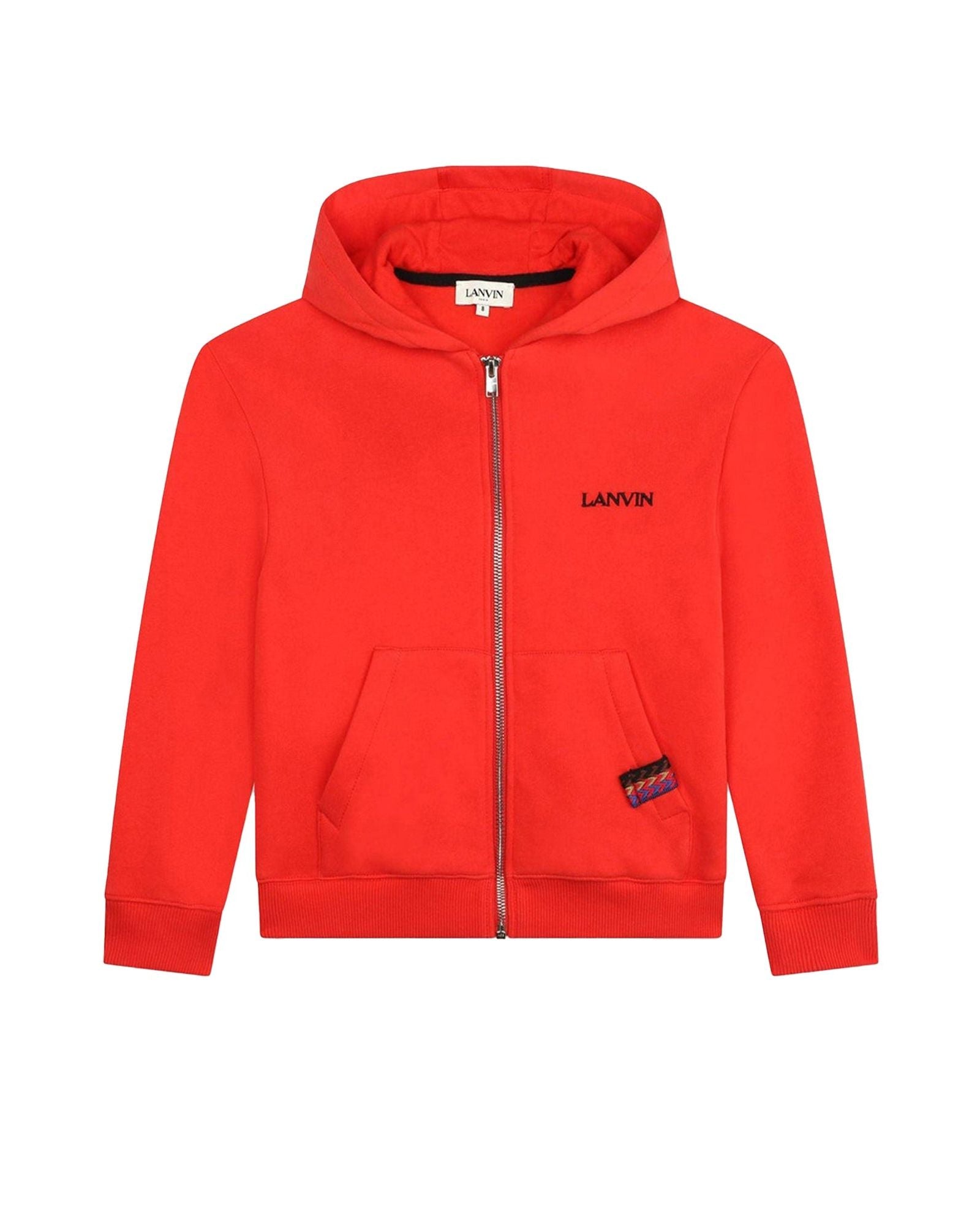 Cardigan molleton en coton - Rouge vif