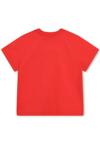 T-shirt à manches courtes en coton - Rouge Vif