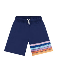 Short à taille élastiquée - Bleu Amiral