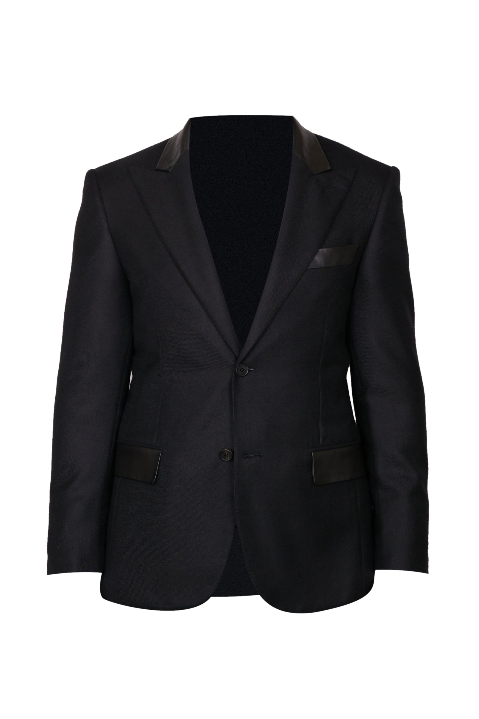 Veste de costume à empiècem en cachemire - Noir