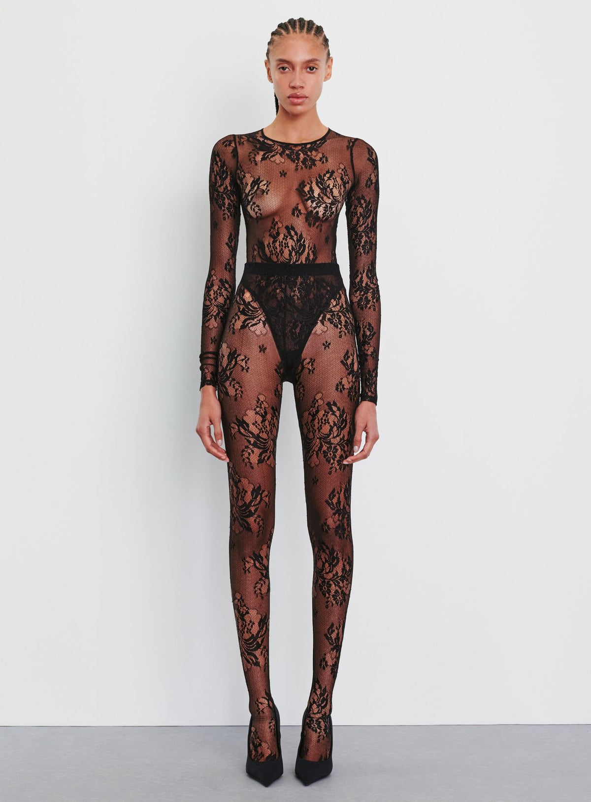 Evening Lace Tight - Black