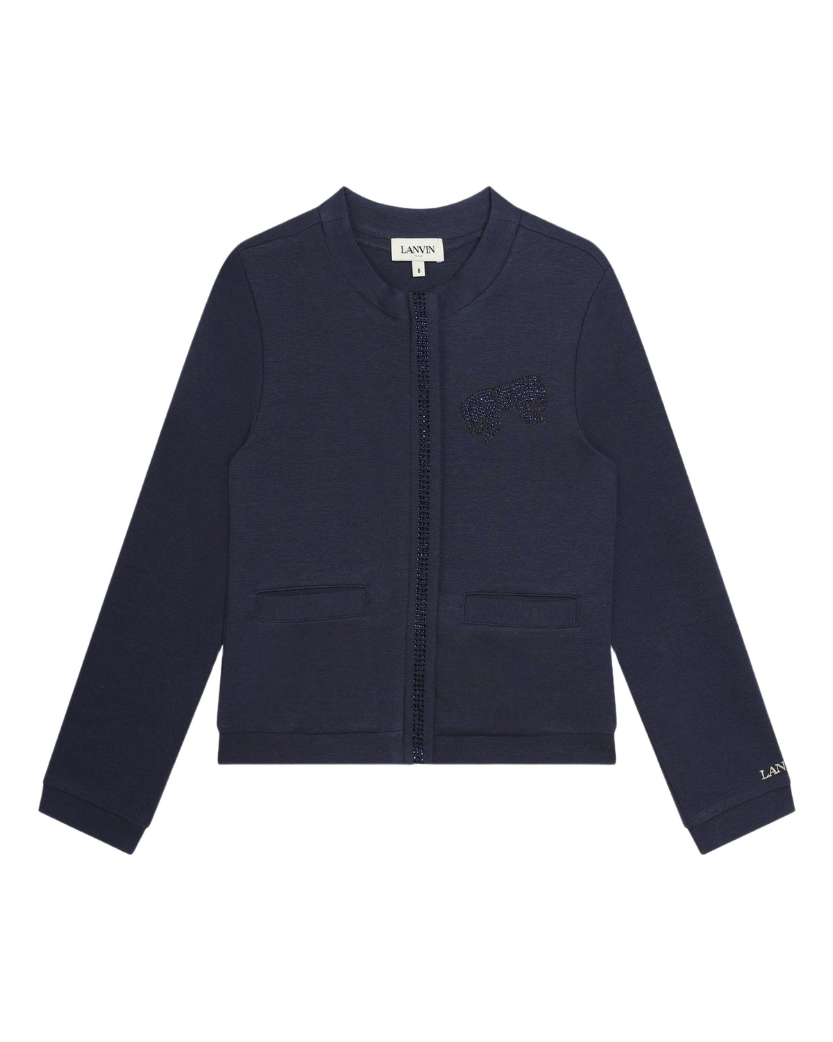 Cardigan avec bande strassée - Indigo