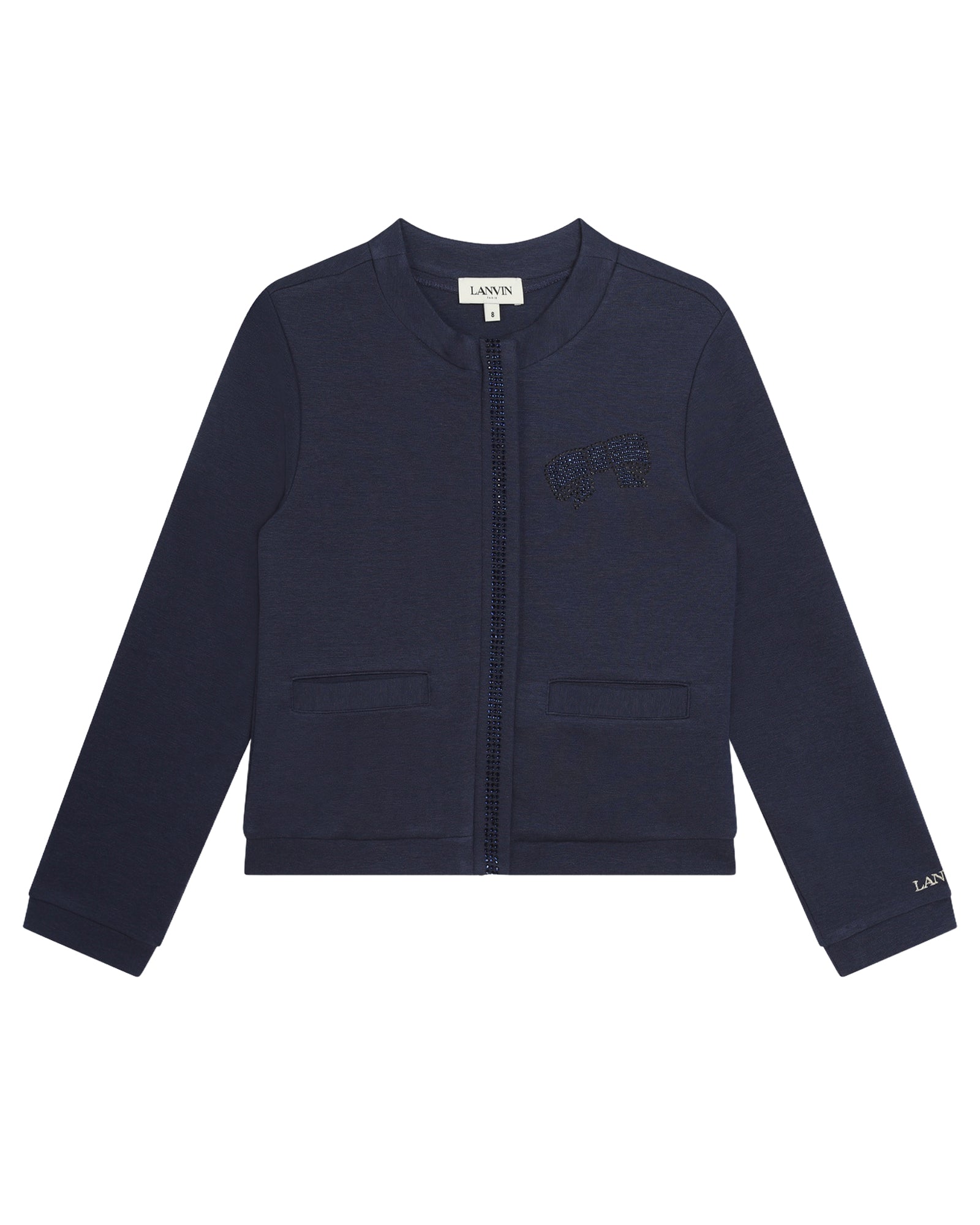 Cardigan avec bande strassée - Indigo