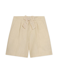 Short avec logo en coton - Sand Stone