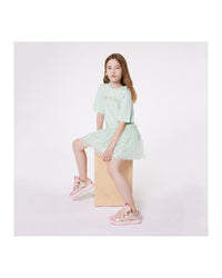 Robe à manches courtes - Vert Acidule