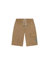 Short avec logo en coton - Honey Wheat