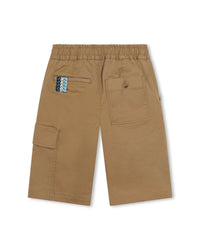 Short avec logo en coton - Honey Wheat