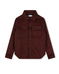 Wool blend shirt - Red Brown