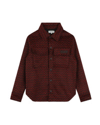 Chemise en laine mélangée - Rouge Marron