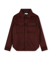 Chemise en laine mélangée - Rouge Marron