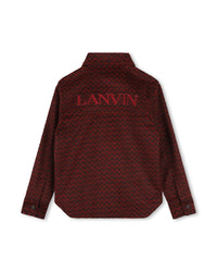 Wool blend shirt - Red Brown
