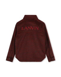 Chemise en laine mélangée - Rouge Marron