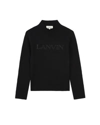 Stand-up collar jumper - Black