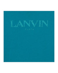 Sequined cotton T-shirt - Deep Lagoon