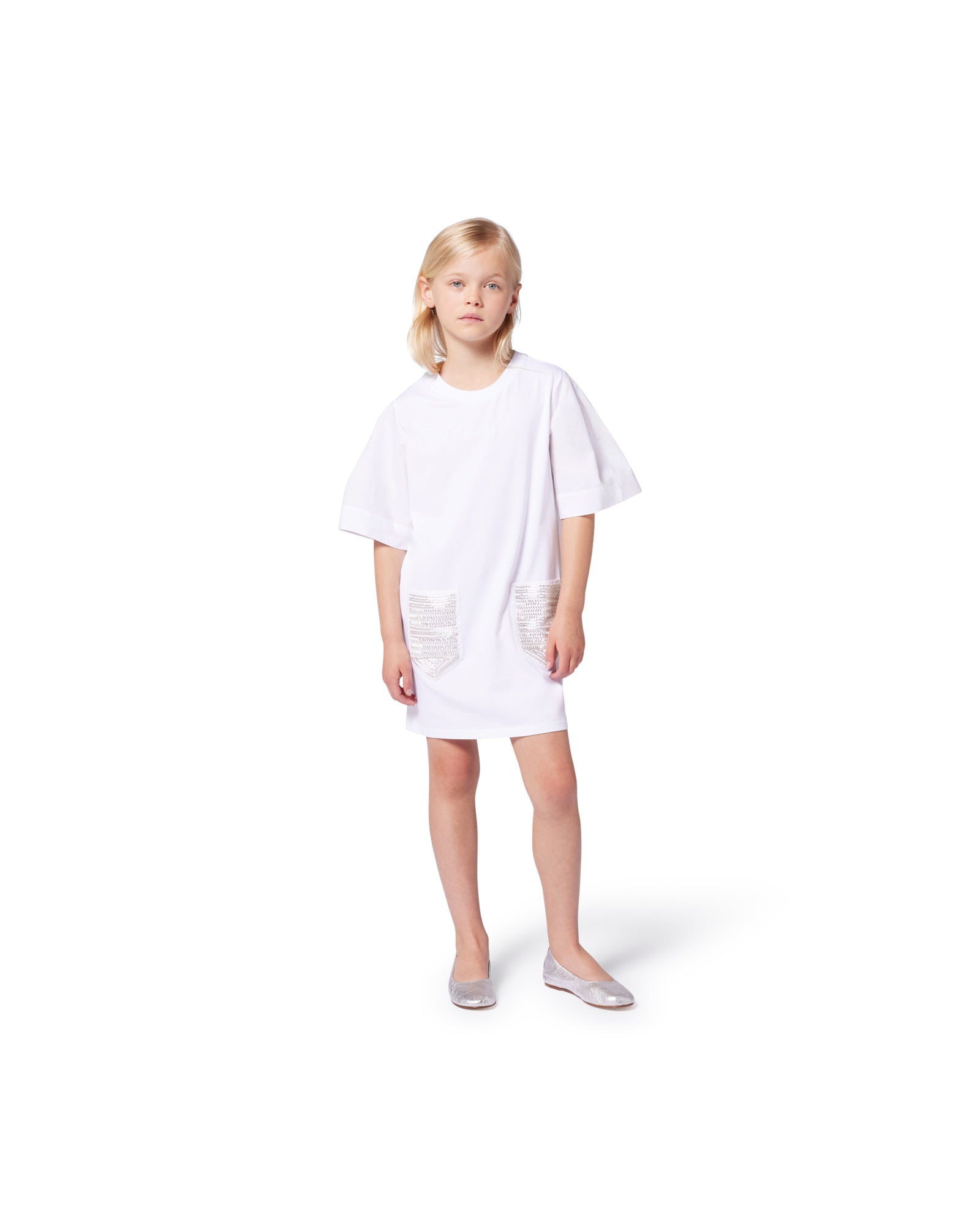 Robe à manches courtes - Blanc