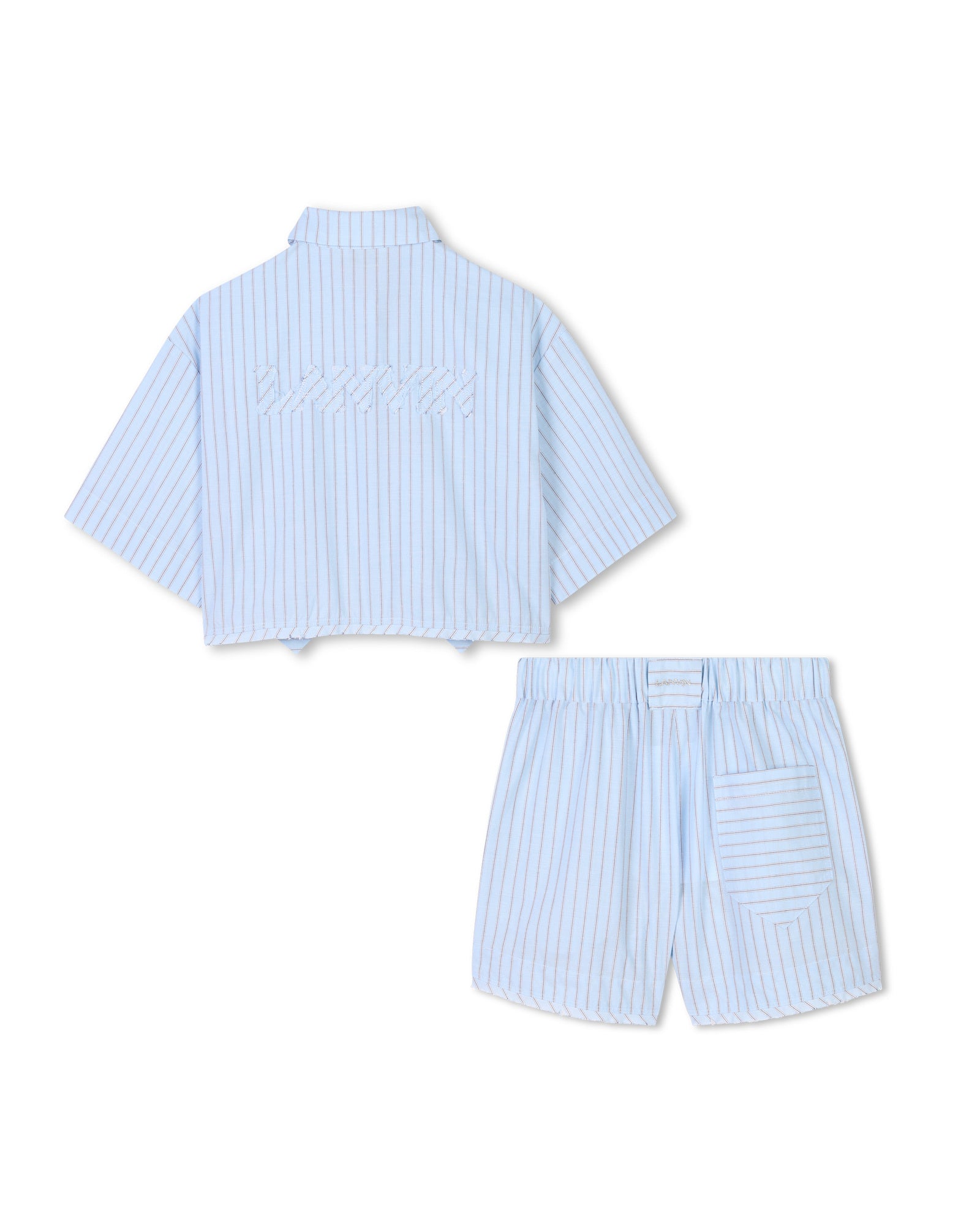 Ensemble chemise et short - Bleu Blanc