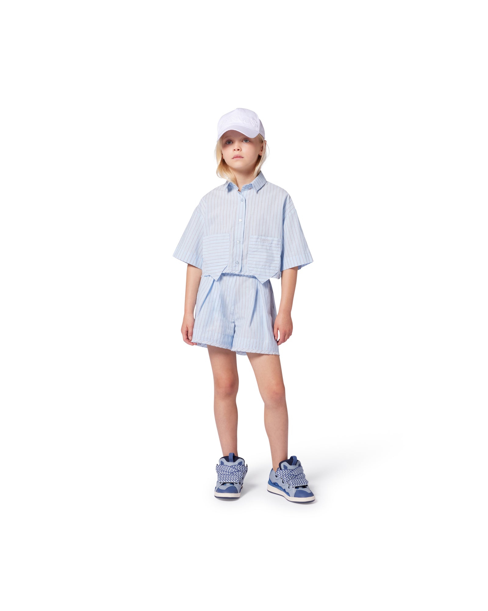 Ensemble chemise et short - Bleu Blanc