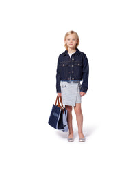 Blouson crop en denim - Rinse Wash