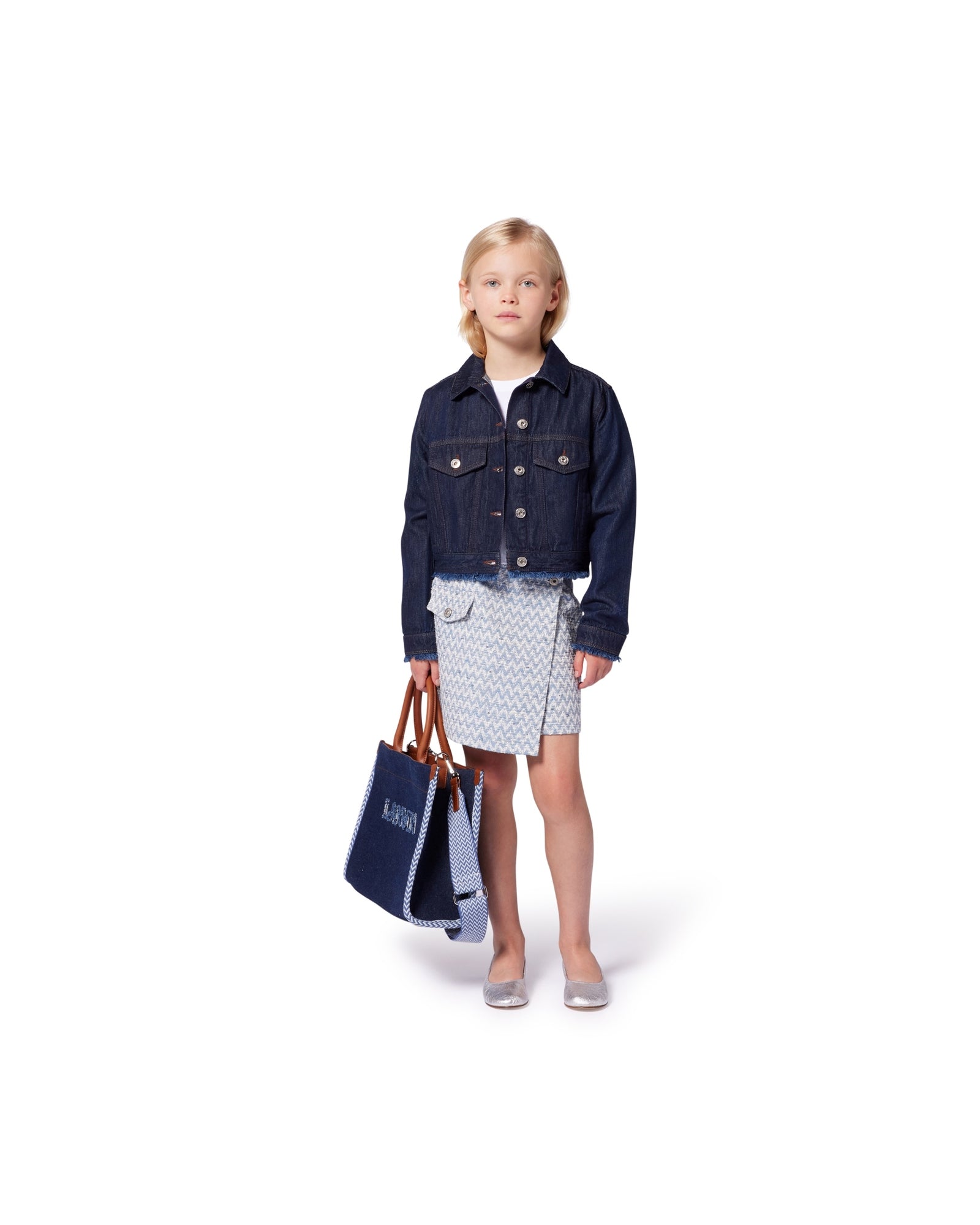 Blouson crop en denim - Rinse Wash