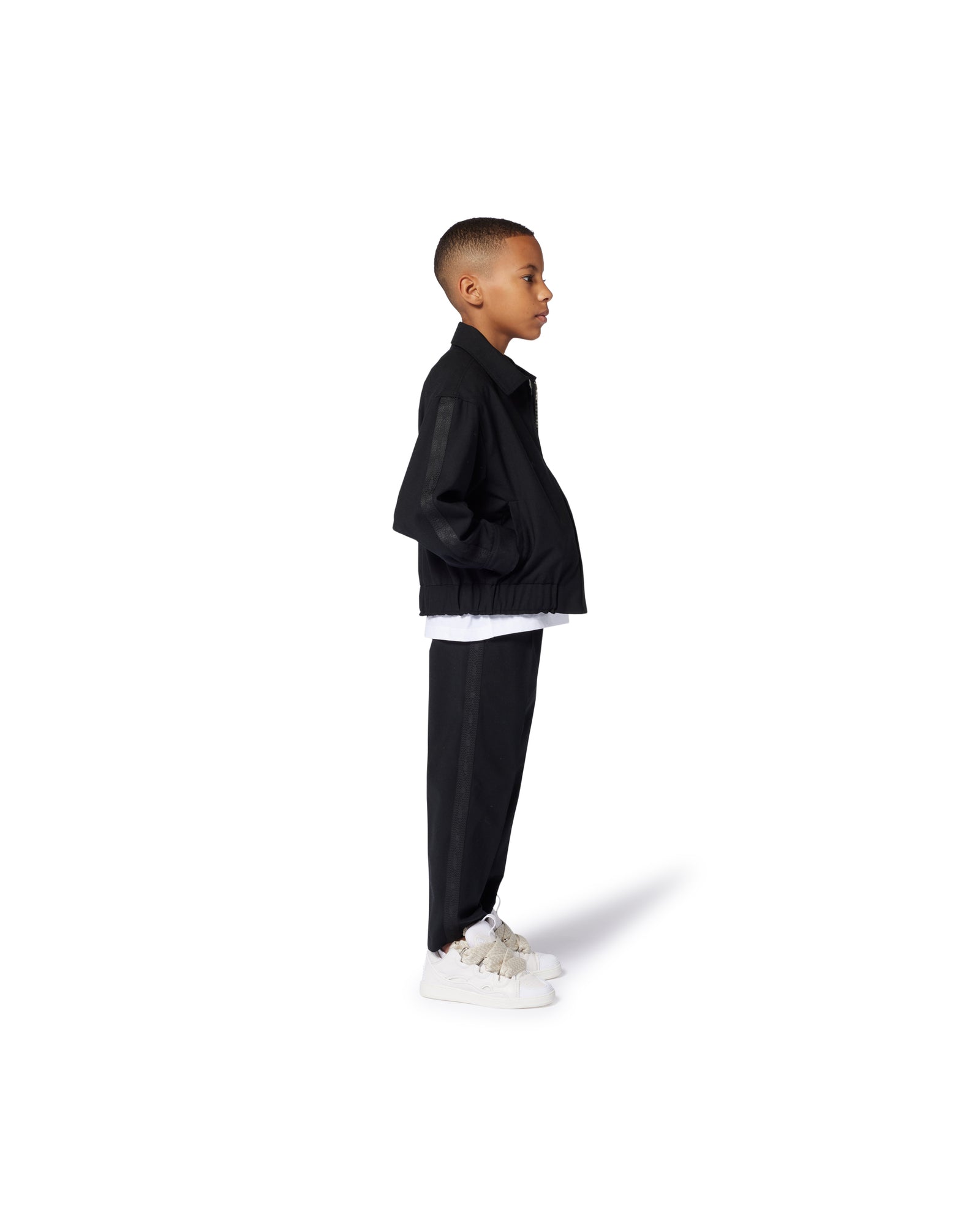Pantalon de costume en laine mélangée - Black