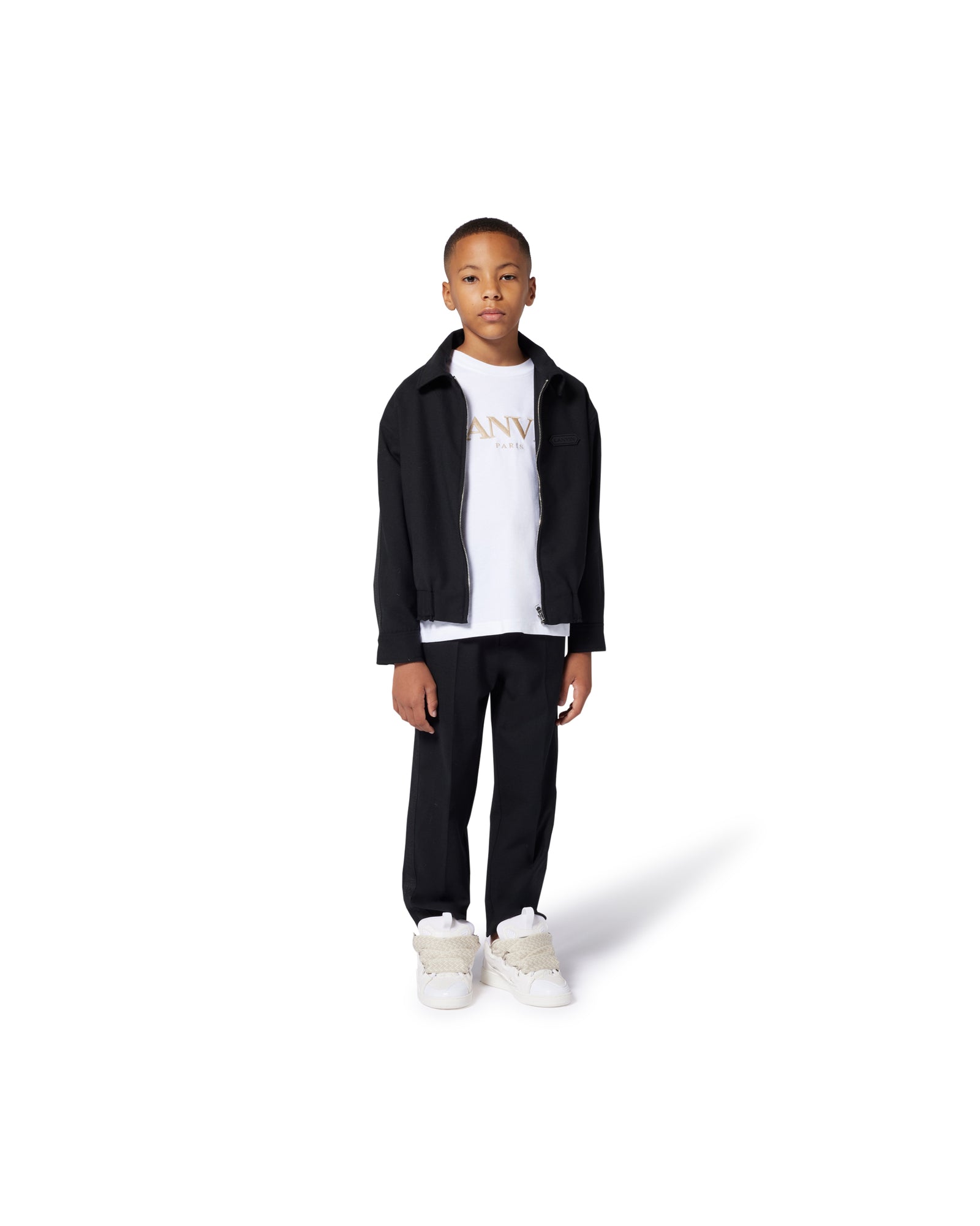 Pantalon de costume en laine mélangée - Black
