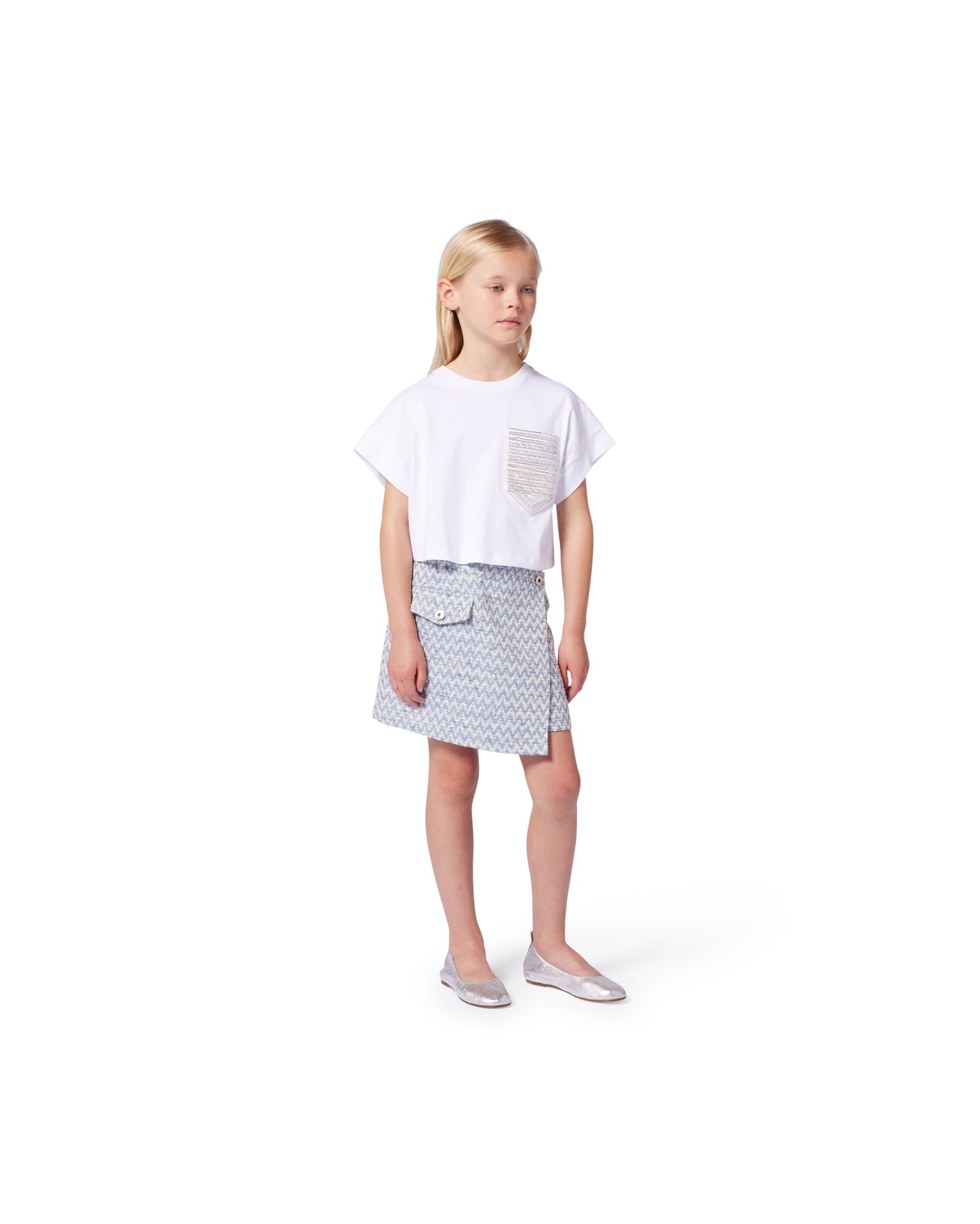 Short-sleeved top - White