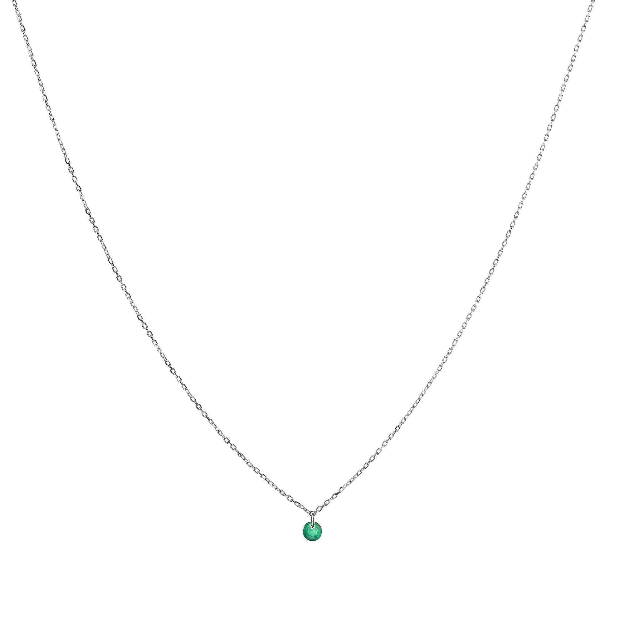 1qty RELIQUAT 380€/ QTY IN : 1-QTY OUT : 1- ST : 100% // Collier avec 1 émeraude-Blanc