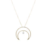 1qty RELIQUAT 550€/ QTY IN : 1-QTY OUT : 0- ST : 0% // Collier Moon en or jaune avec diamant-Jaune