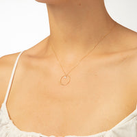 Collier Hélios cercle serti d'un diamant - Or Jaune
